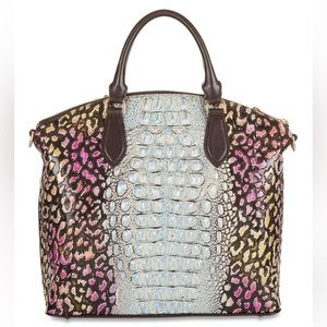💕💕BRAHMIN Large Duxbury Multi Hearthstone Leather Satchel Genuine Leather NWT